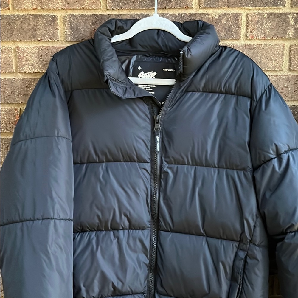 Pull & Bear Womens Black Puffer Jacket XL